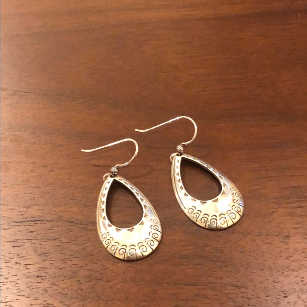 Brighton Oval Etched Silver Earrings